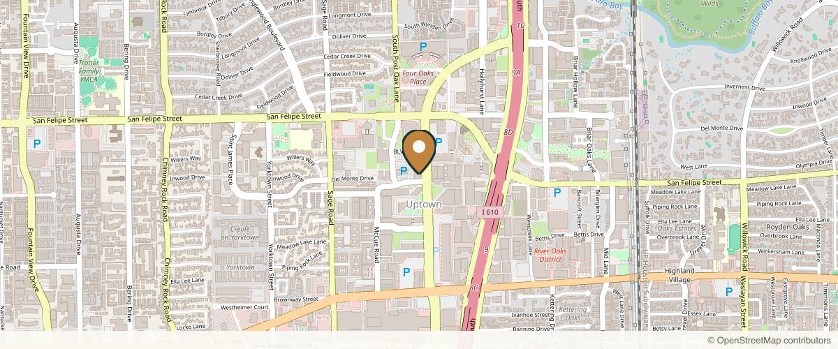 Map showing the exact location of It's A Secret Med Spa - Houston at 1800 Post Oak Blvd #6130, Houston, TX 77056, USA