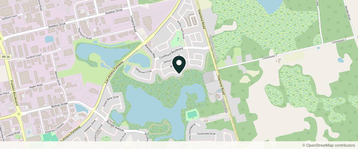 Map showing the exact location of IV Beauty and Aesthetics at 47 Glazebrook Cres, Cambridge, Ontario N1T2H7, Cambridge, ON N1R 3B1, Canada