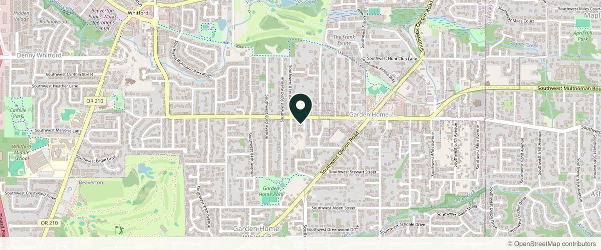 Map showing the exact location of JA Medical Aesthetics at 7579 SW 80th Pl, Portland, OR 97223, USA