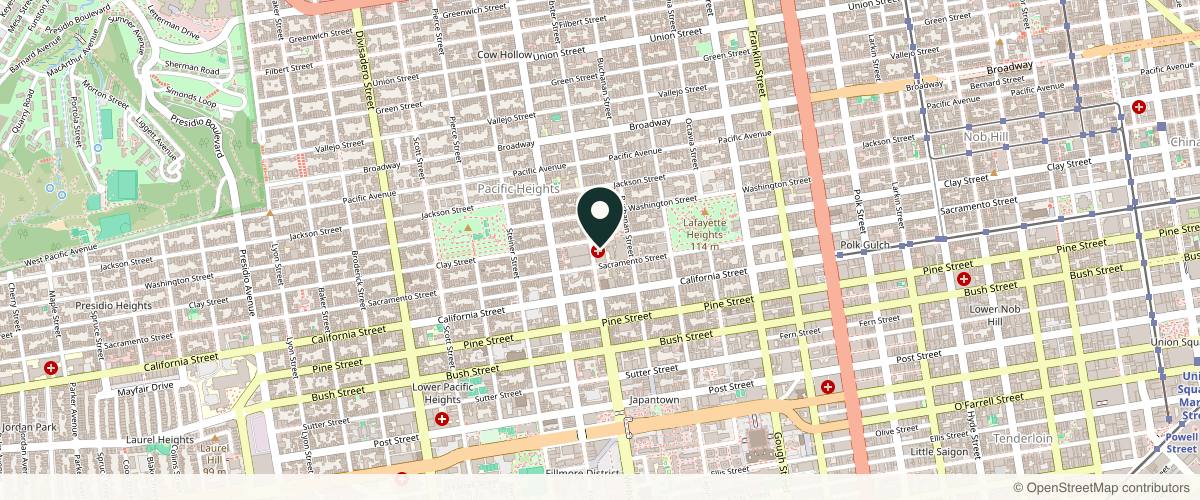 Map showing the exact location of Jacqueline Dolev, M.D. at 2100 Webster St #411, San Francisco, CA 94115