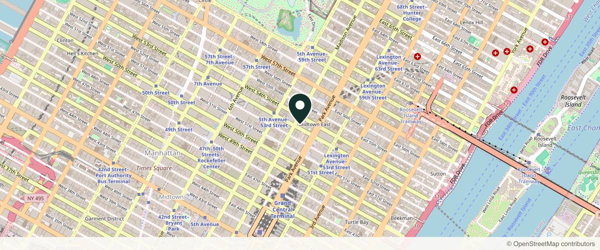 Map showing the exact location of James Christian Cosmetics - Botox, Fillers and Skincare in NYC at 515 Madison Ave #1204, New York, NY 10022, USA