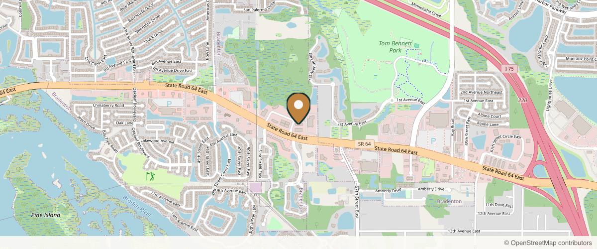 Map showing the exact location of J&J Aesthetics at 5323 4th Ave Cir E, Bradenton, FL 34208, USA