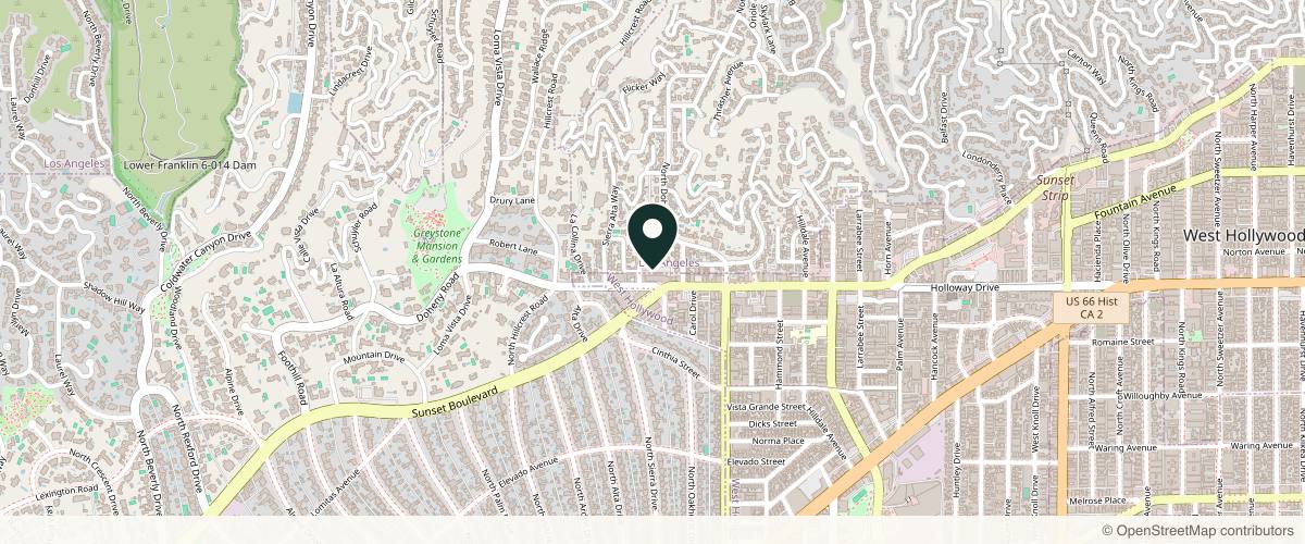 Map showing the exact location of Jason Emer, MD at 9201 Sunset Blvd #510, West Hollywood, CA 90069