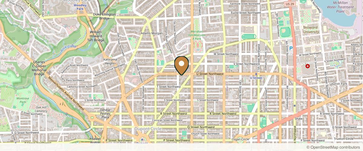 Map showing the exact location of Javan Wellness U Street at 1626 U St NW, Washington, DC 20009, USA