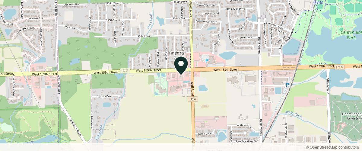 Map showing the exact location of JEM MedSpa at 11241 W 159th St, Orland Park, IL 60467, USA