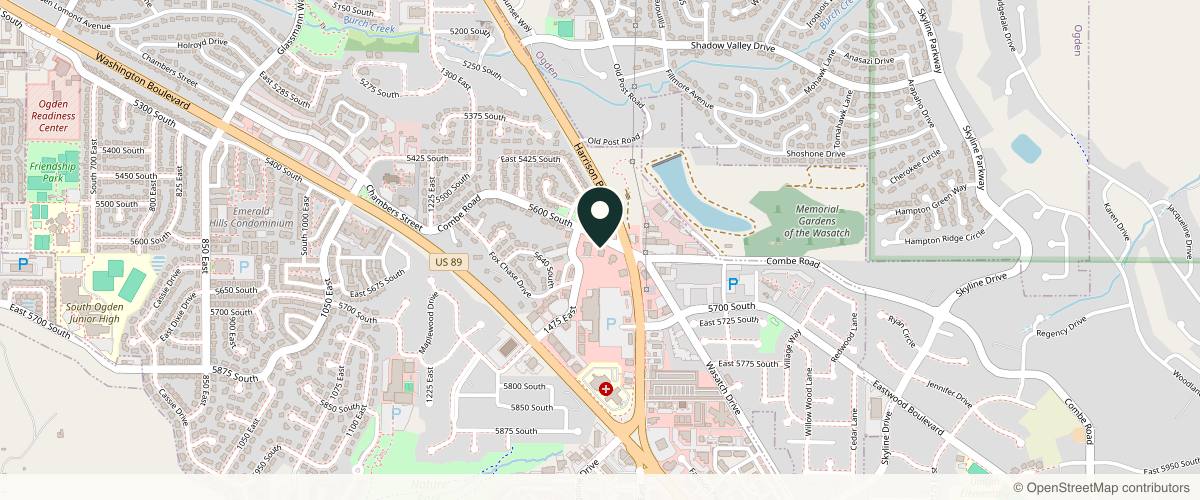 Map showing the exact location of Jenny's Head Spa - Facial - PMU in South Ogden UT 84403 at 1481 E 5600 S, South Ogden, UT 84403, USA