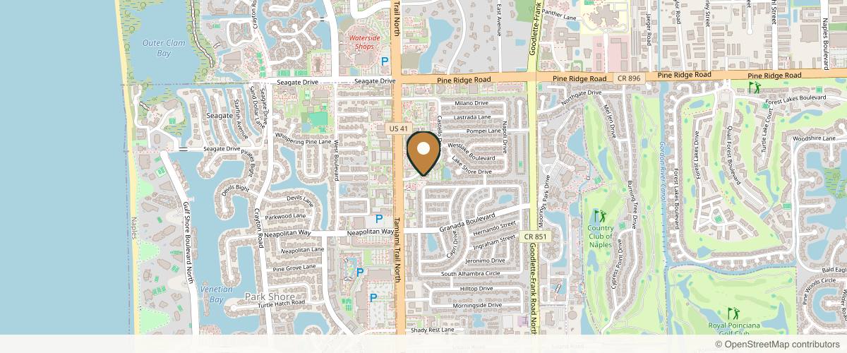 Map showing the exact location of Jewell Medical Spa - Mr. Injectable at 1044 Castello Dr Ste 213, Naples, FL 34103, USA