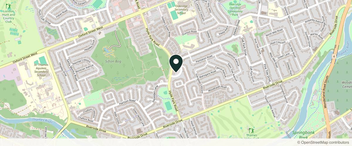 Map showing the exact location of Jova Medical at 1067 Valetta St #101, London, ON N6H 2Z9, Canada
