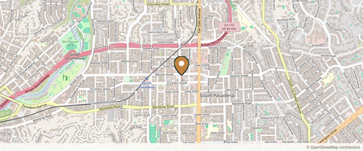 Map showing the exact location of JT Aesthetic & Co at 1401 Mission St Suite C5, South Pasadena, CA 91030, USA