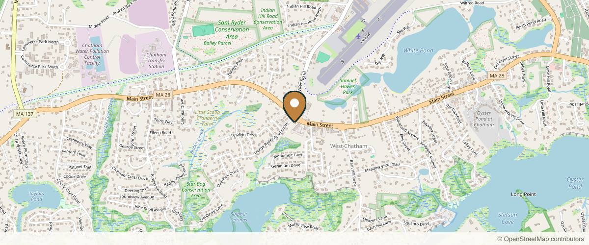 Map showing the exact location of Juniper Aesthetics, LLC at 1685 Main St, Chatham, MA 02633, USA