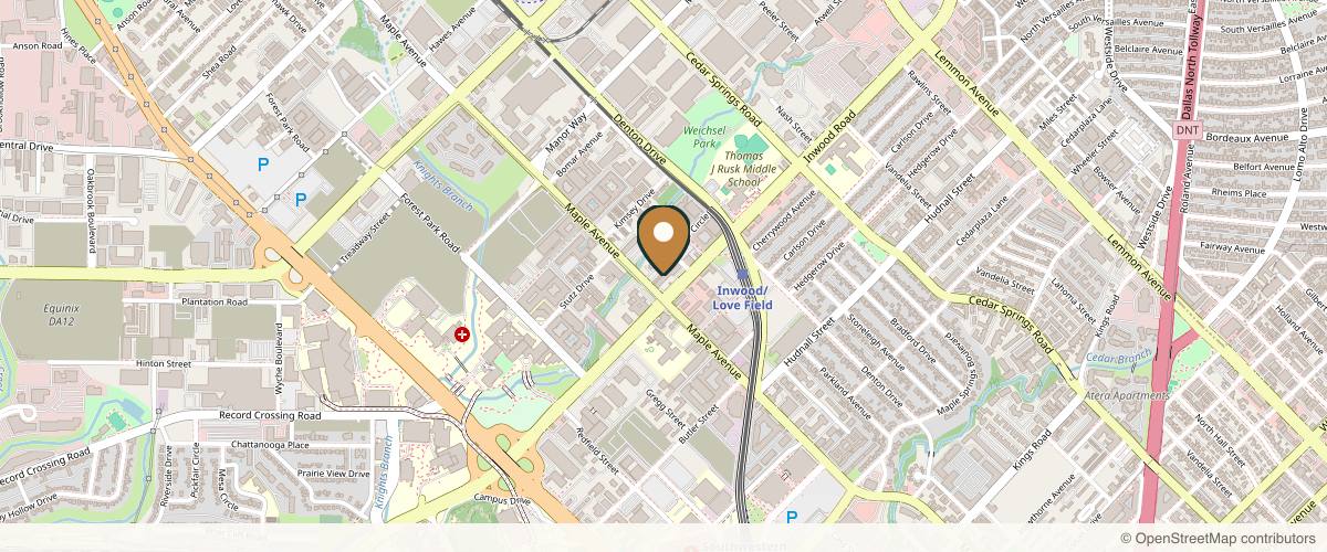 Map showing the exact location of Just Injected at 2515 Inwood Rd Suite 201 Unit 402, Dallas, TX 75235, USA