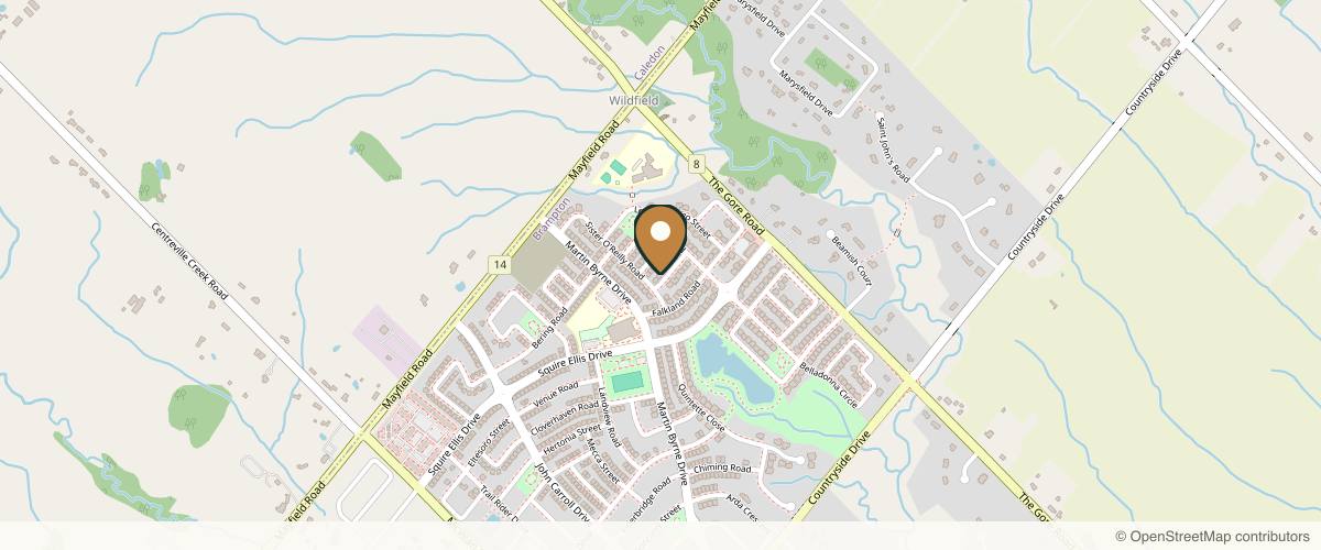 Map showing the exact location of K Aesthetic Med Spa & Laser at 4 Poco St, Brampton, ON L6P 4C3, Canada