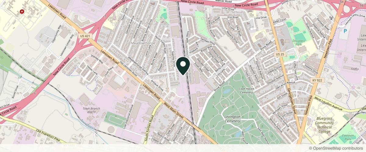 Map showing the exact location of Kainos Aesthetics at 144 Turner Cmns Wy #120, Lexington, KY 40508, USA