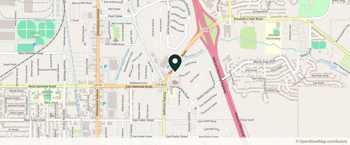 Map showing the exact location of Kallista Laser & Aesthetics at 920 Deon Dr Ste a, Pocatello, ID 83201, USA