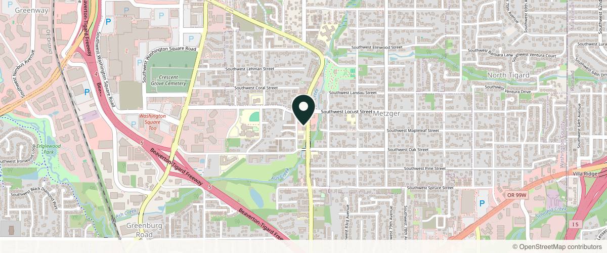 Map showing the exact location of Keava Aesthetics at 10225 SW Hall Blvd #103, Tigard, OR 97223, USA