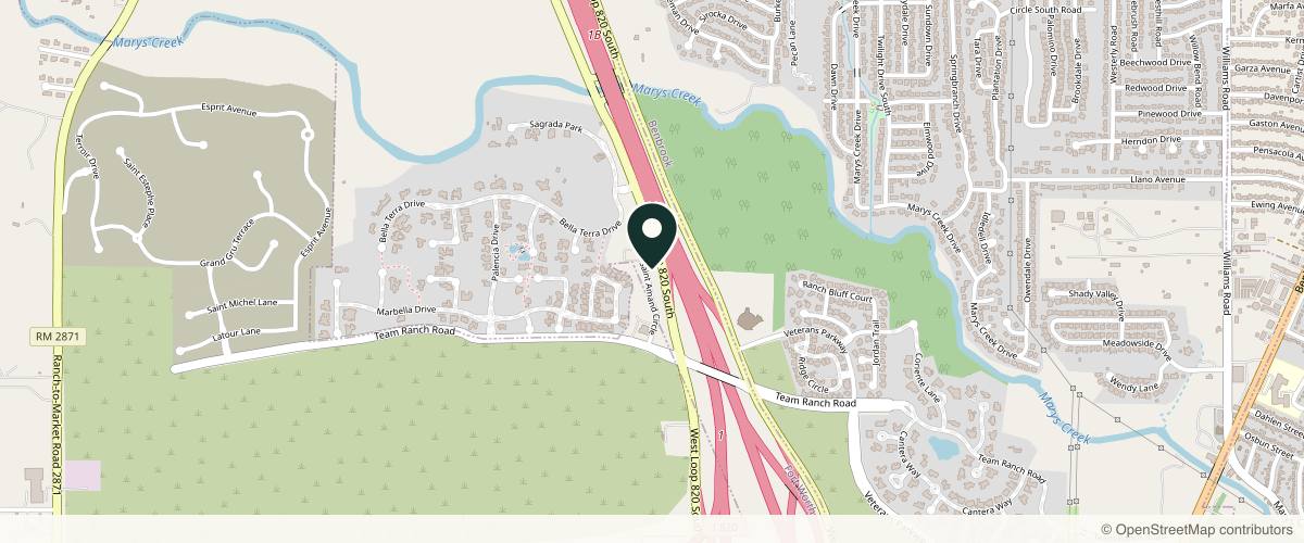Map showing the exact location of Keehan Dermatology at 4625 St Amand Cir, Fort Worth, TX 76126