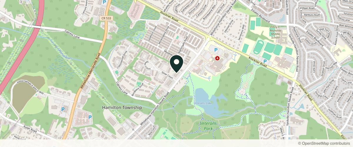 Map showing the exact location of Kessel Dermatology at 1700 Whitehorse Hamilton Square Rd SUITE D1, Hamilton Square, NJ 08690