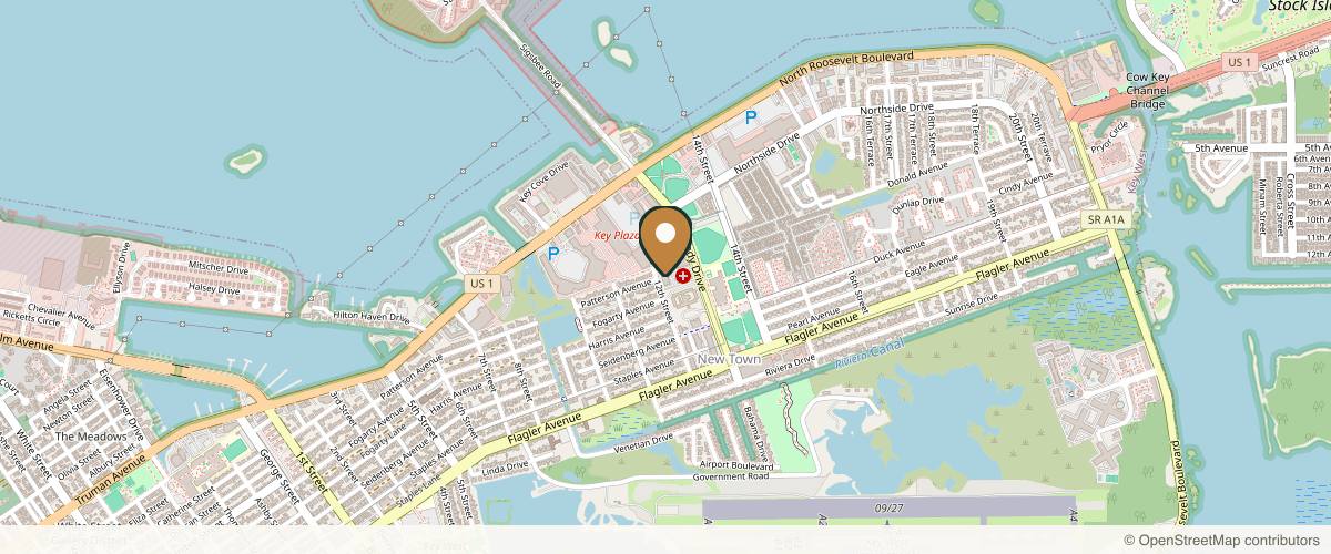 Map showing the exact location of Keys Dermatology at 1111 12th St Ste 308, Key West, FL 33040, USA