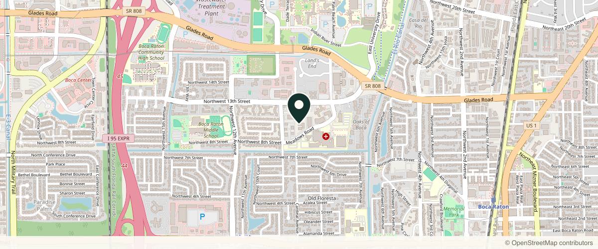 Map showing the exact location of Kibali Medical Spa at 875 Meadows Rd Ste 314 Ground Floor, Boca Raton, FL 33486, USA