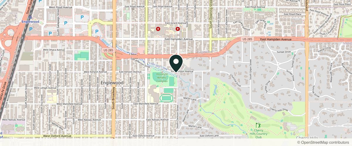 Map showing the exact location of Kimberly C. Stone, MD at 3701 S Clarkson St #320, Englewood, CO 80113