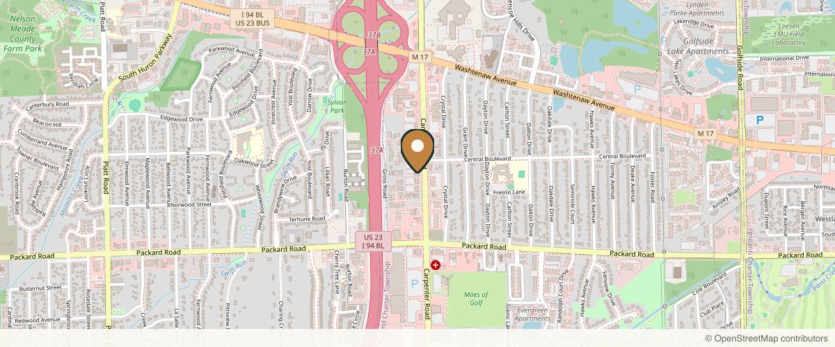 Map showing the exact location of Kind Laser Skin & Wellness at 2730 Carpenter Rd #3, Ann Arbor, MI 48108, USA