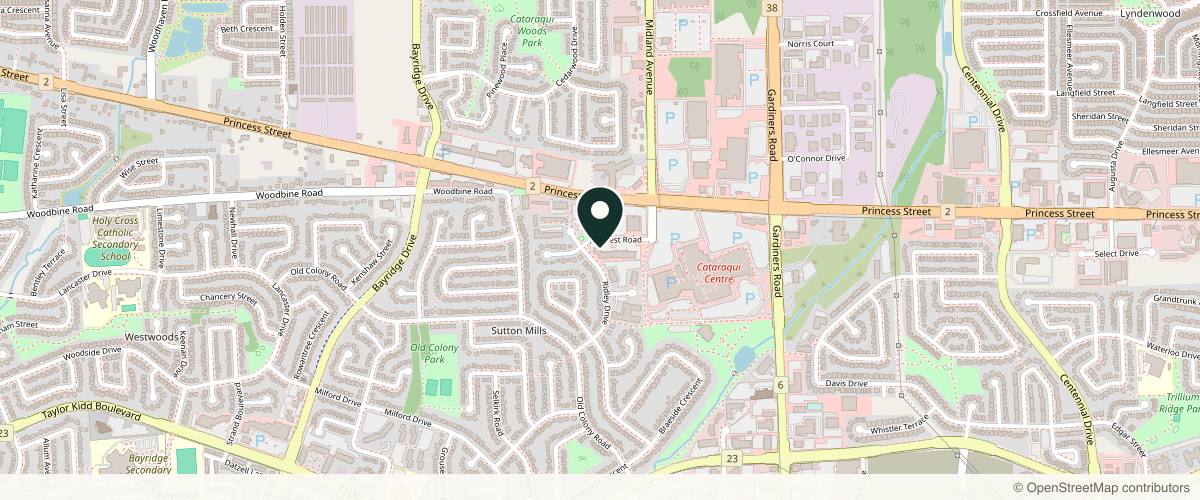 Map showing the exact location of Kingston Laser & Cosmetic Clinic (Partner of Dermapure) at 863 Norwest Rd, Kingston, ON K7P 2N2, Canada