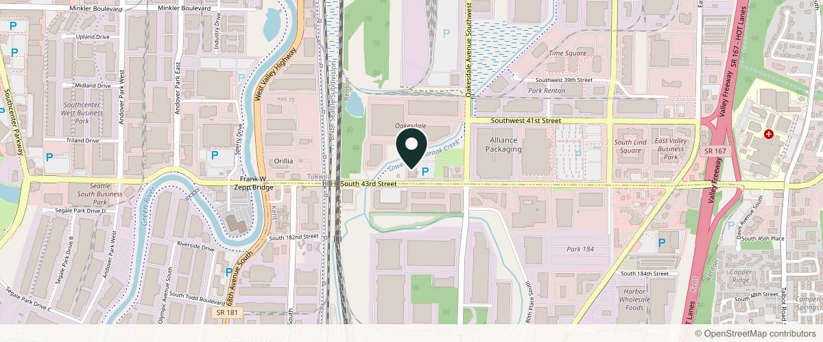 Map showing the exact location of KLS Aesthetics at 1412 SW 43rd St Ste 209, Renton, WA 98057, USA