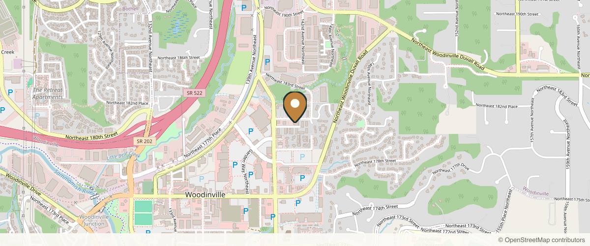 Map showing the exact location of KOCO Medical Aesthetics at 14040 NE 181st St #1000, Woodinville, WA 98072, USA