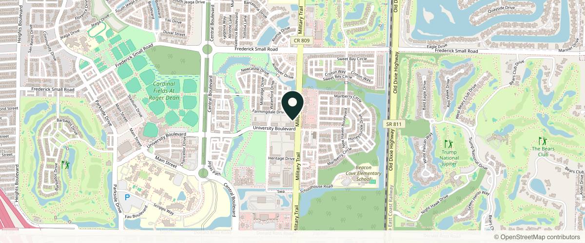 Map showing the exact location of Koger Cosmetic Clinic & Medspa at 4600 Military Trail Ste 202, Jupiter, FL 33458, USA
