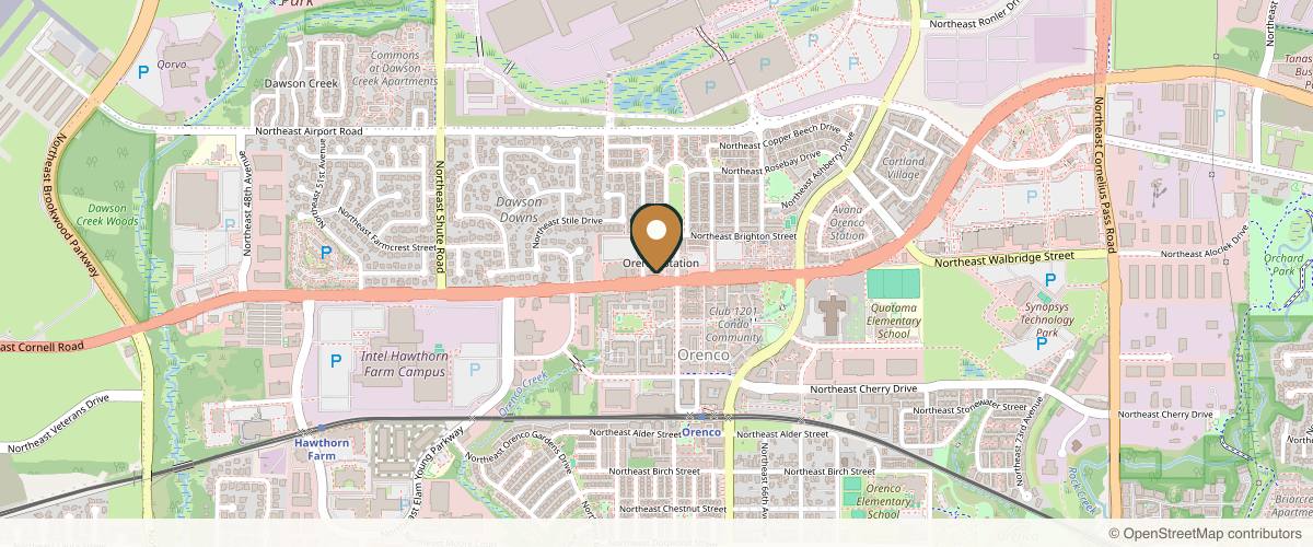 Map showing the exact location of Komal Aesthetics & Wellness at 6125 NE Cornell Rd Ste 350, Hillsboro, OR 97124, USA