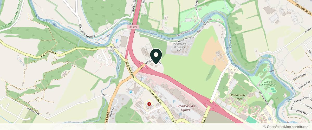 Map showing the exact location of KOR Medspa | Integrative Medical Aesthetics & Wellness at 200 Spring Ridge Dr #102, Reading, PA 19610, USA