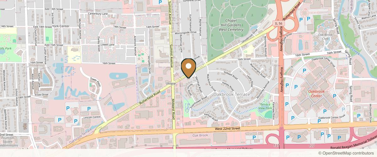 Map showing the exact location of Kovak Cosmetic Center at 17W535 Butterfield Rd #100, Oakbrook Terrace, IL 60181, USA
