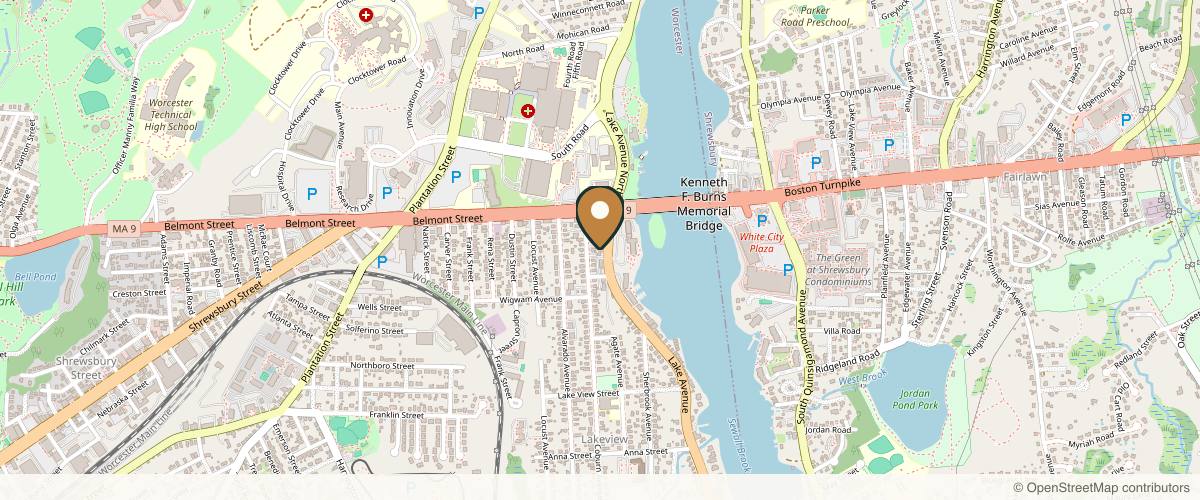 Map showing the exact location of La Bella Medical Aesthetics at 28 Lake Ave, Worcester, MA 01604, USA