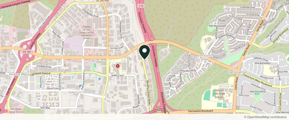 Map showing the exact location of La Belle Med Spa at 5095 Murphy Canyon Rd Ste 125, San Diego, CA 92123, USA