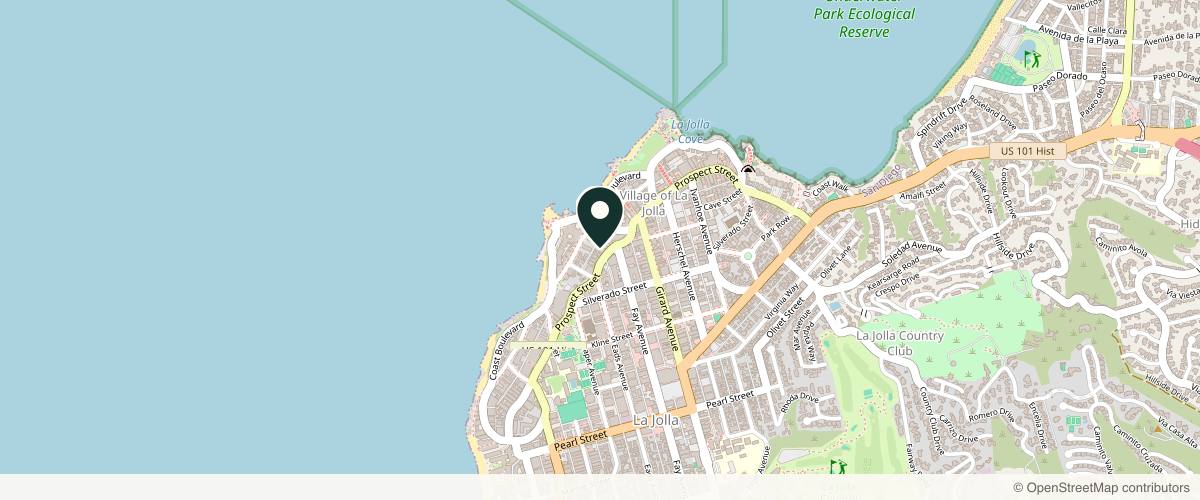 Map showing the exact location of La Jolla Med Spa at 850 Prospect St Ste 1, La Jolla, CA 92037, USA