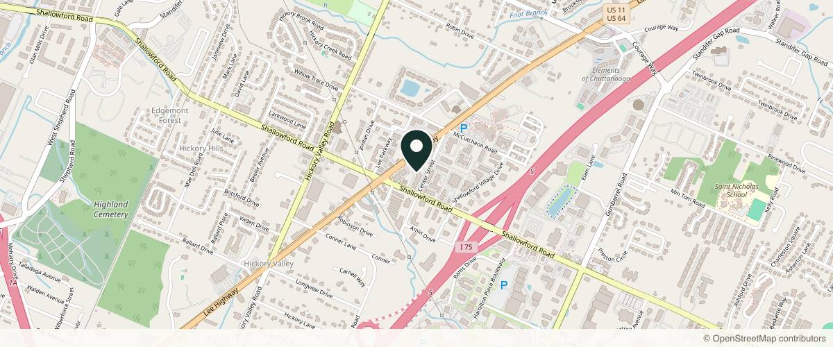 Map showing the exact location of LA Med Spa at 6925 Shallowford Rd #207, Chattanooga, TN 37421, USA