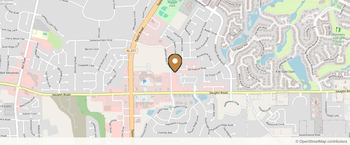 Map showing the exact location of La Medspa at 7123 Halcyon Park Dr, Montgomery, AL 36117, USA