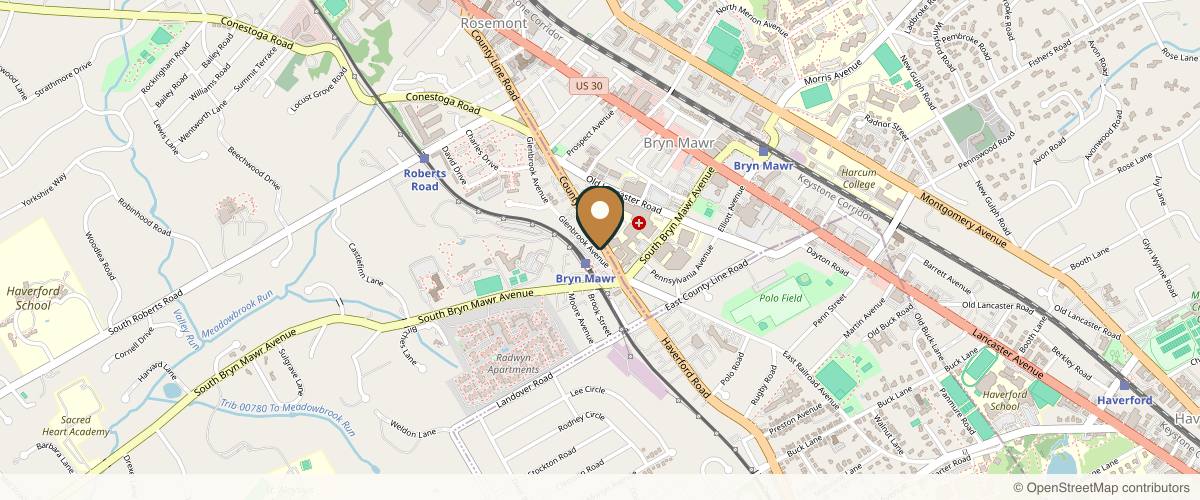 Map showing the exact location of La-Mon'e Aesthetics at 819 Glenbrook Ave, Bryn Mawr, PA 19010, USA