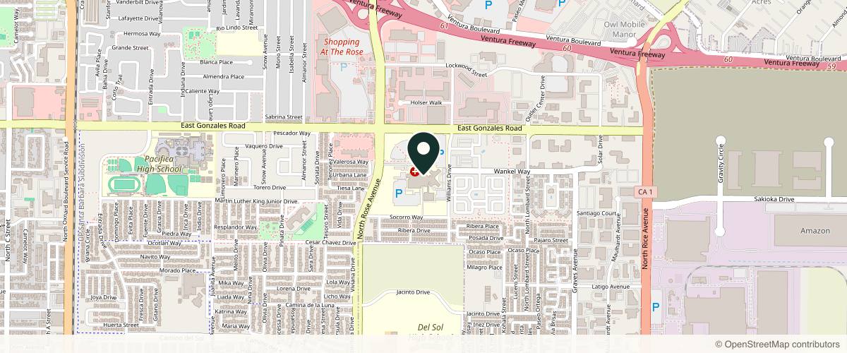 Map showing the exact location of La Nouvelle Medical Spa at 1700 N Rose Ave #230, Oxnard, CA 93030, USA