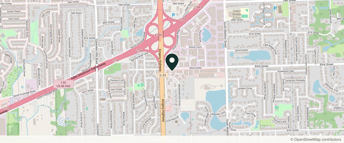 Map showing the exact location of LAB Aesthetics at 16W347 83rd St B, Burr Ridge, IL 60527, USA