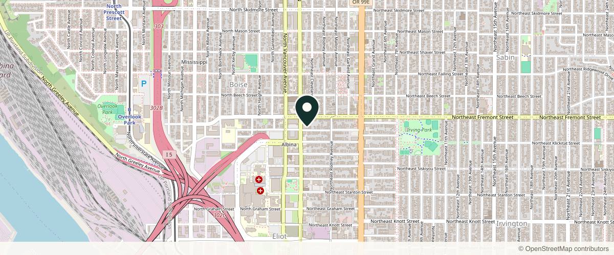 Map showing the exact location of LAGŌM Functional Aesthetics at 3450 N Williams Ave Ste 5, Portland, OR 97227, USA