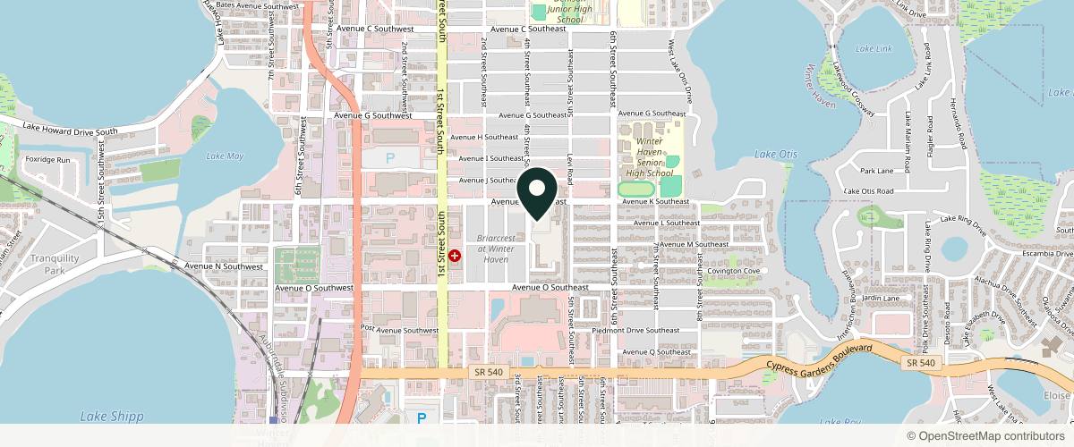 Map showing the exact location of Lakeside Dermatology - Winter Haven at 400 Ave K SE Ste 3, Winter Haven, FL 33880