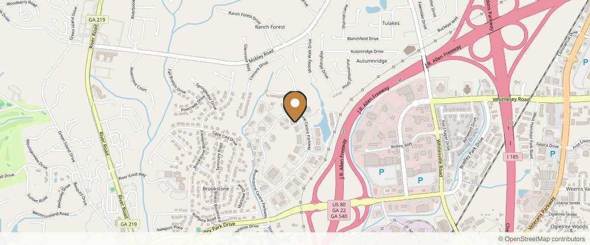 Map showing the exact location of Lane Dermatology at 1210 Brookstone Centre Pkwy, Columbus, GA 31904, USA