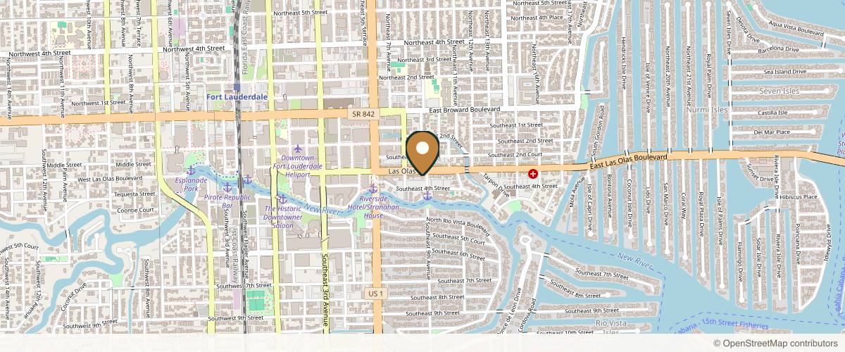 Map showing the exact location of Las Olas Med Spa at 888 E Las Olas Blvd Ste 110, Fort Lauderdale, FL 33301, USA
