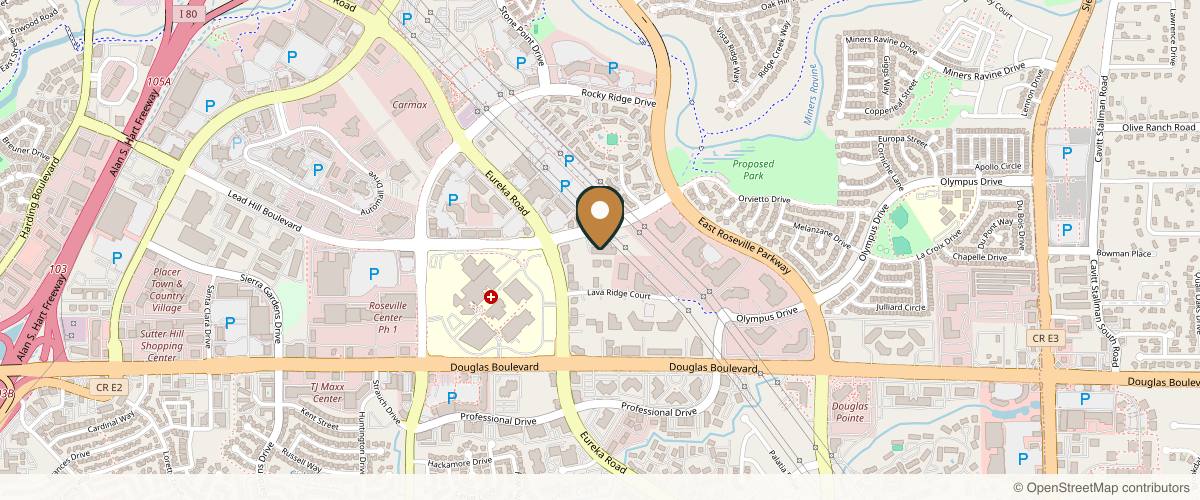 Map showing the exact location of Laser Esthetica at 1650 Lead Hill Blvd #400, Roseville, CA 95661, USA