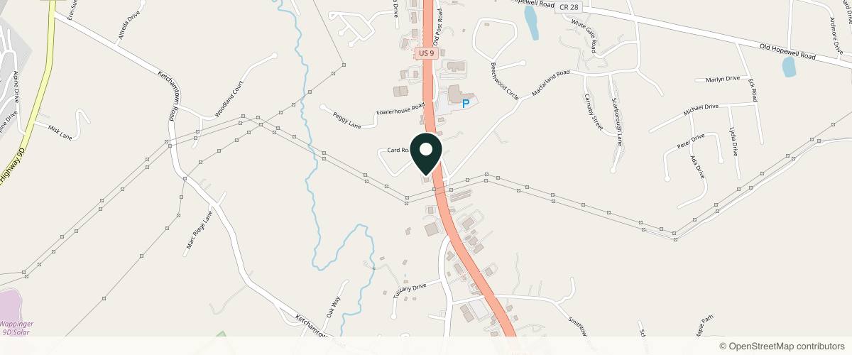 Map showing the exact location of Laser Life Esthetics at 1207 US-9 #8, Wappingers Falls, NY 12590, USA
