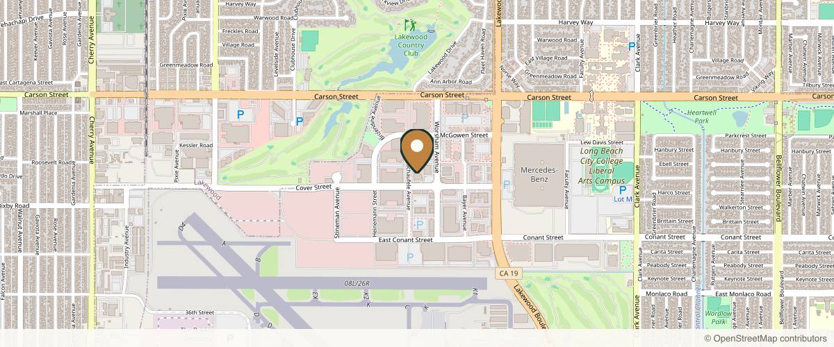Map showing the exact location of Laser Skin Care Center at 3828 Schaufele Ave #300, Long Beach, CA 90808, USA