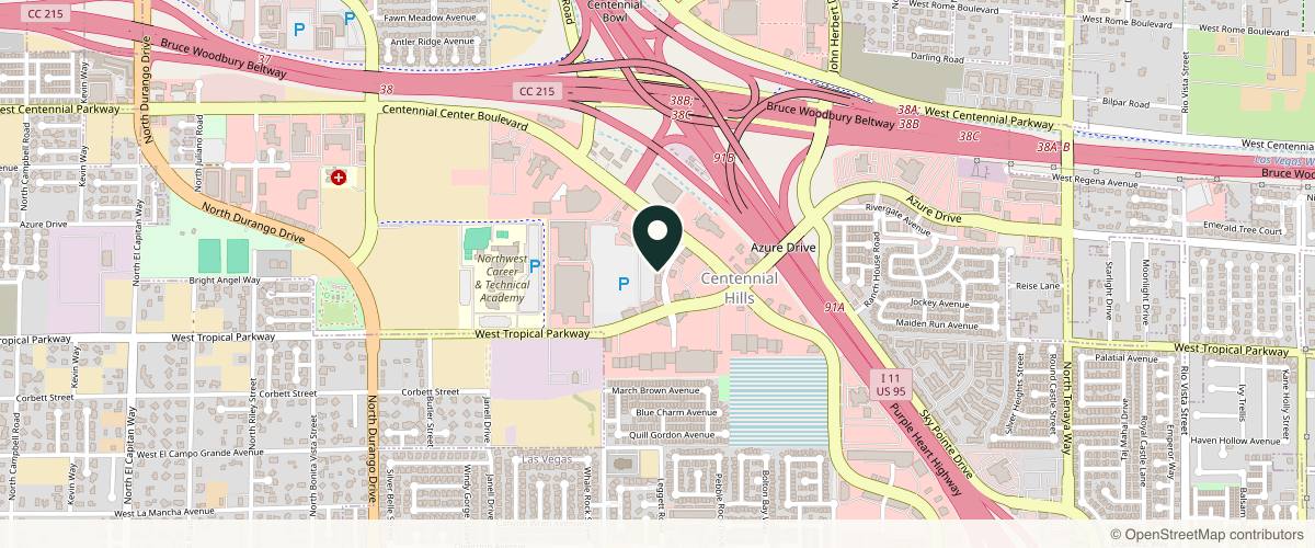 Map showing the exact location of Laser Skin Lounge at 7910 W Tropical Pkwy Ste 110, Las Vegas, NV 89149, USA