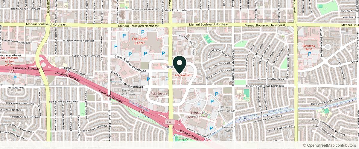 Map showing the exact location of LaserAway Albuquerque at 2241 Q St NE Ste 7F, Albuquerque, NM 87110, USA