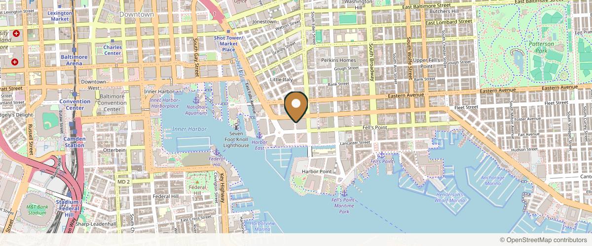 Map showing the exact location of LaserAway Baltimore at 604 S Exeter St, Baltimore, MD 21202, USA